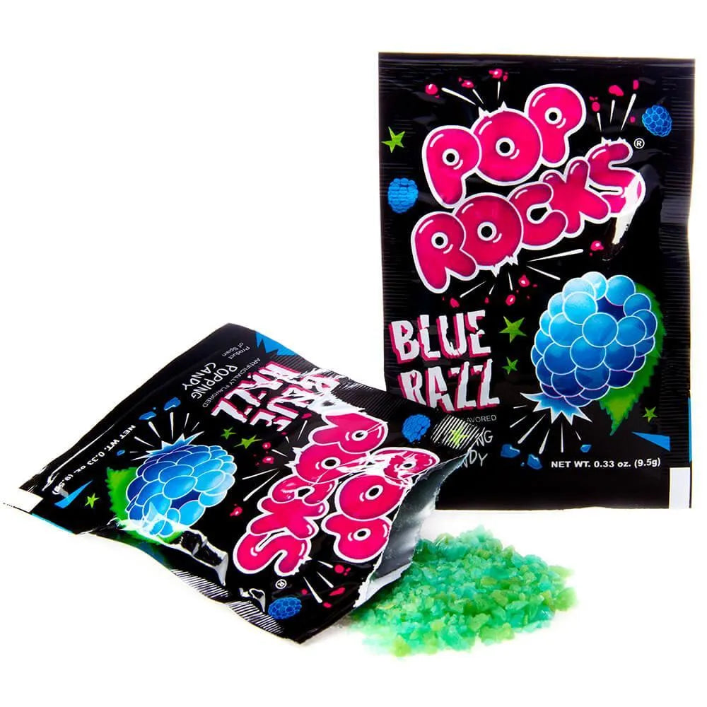 Pop Rocks Candy Packs - Blue Raspberry: 24-Piece Box