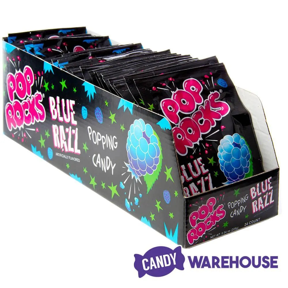 Pop Rocks Candy Packs - Blue Raspberry: 24-Piece Box