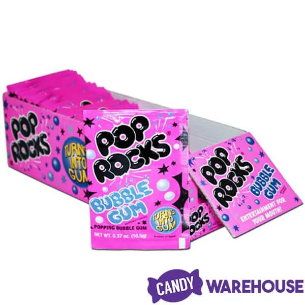 Pop Rocks Candy Packs - Bubble Gum: 24-Piece Box