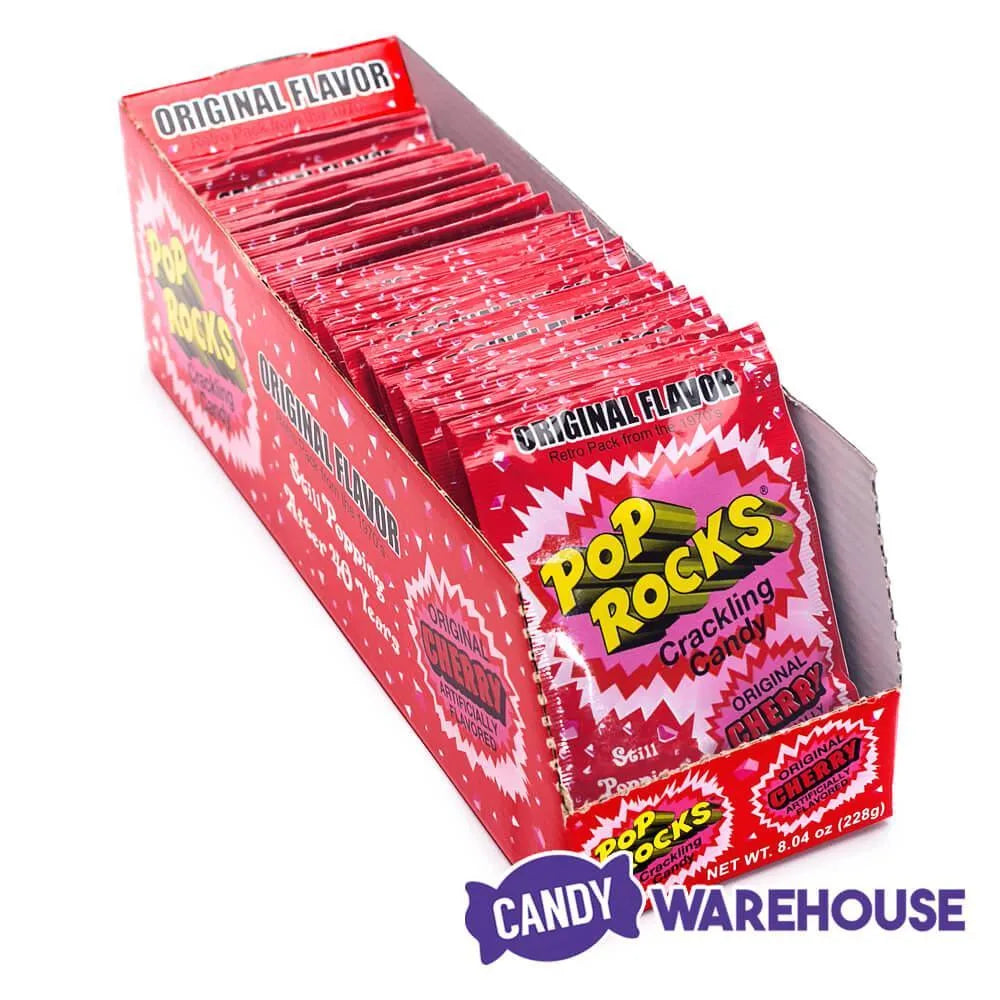 Pop Rocks Candy Packs - Original Cherry: 24-Piece Box