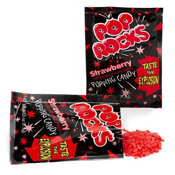 Pop Rocks Candy Packs - Strawberry: 24-Piece Box