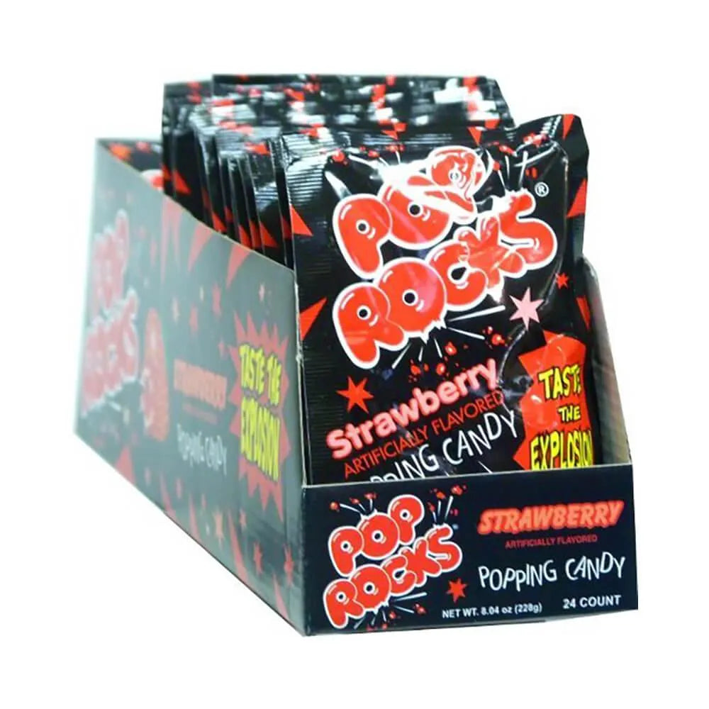 Pop Rocks Candy Packs - Strawberry: 24-Piece Box