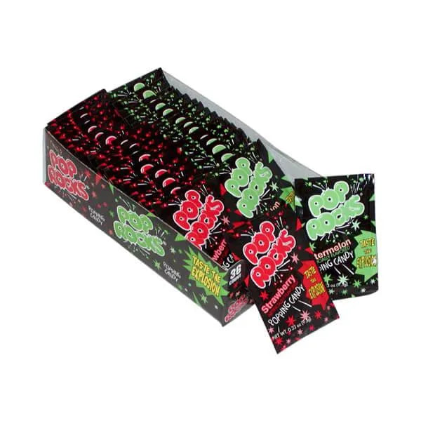 Pop Rocks Candy Packs - Strawberry Watermelon Combo: 36-Piece Box