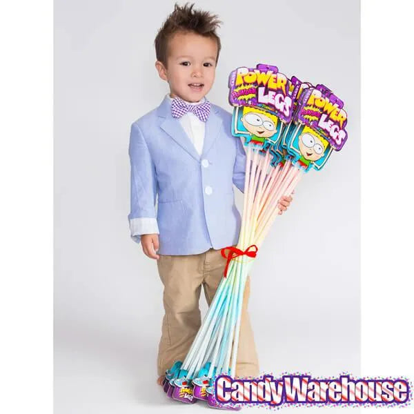 Power Legs Candy Powder Straws: 12-Piece Pack