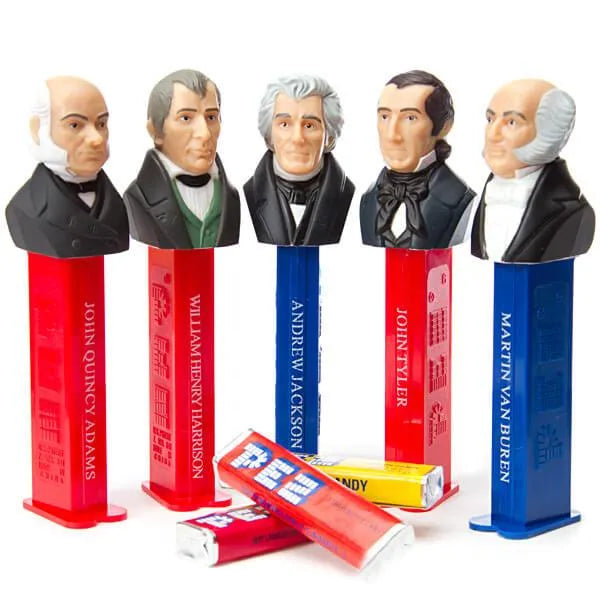 Presidents 1825 - 1845 PEZ Candy Dispensers: 5-Piece Gift Box