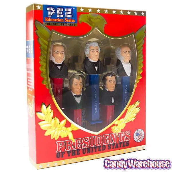 Presidents 1825 - 1845 PEZ Candy Dispensers: 5-Piece Gift Box