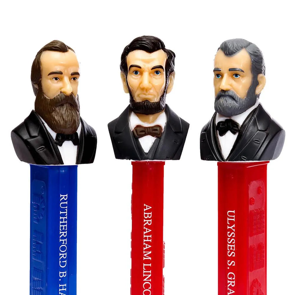 Presidents 1861-1881 PEZ Candy Dispensers: 5-Piece Gift Box