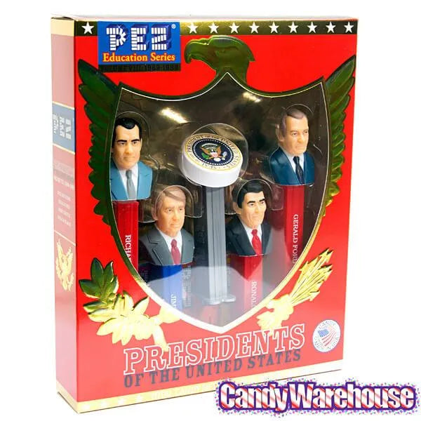 Presidents 1969-1989 PEZ Candy Dispensers: 5-Piece Gift Box