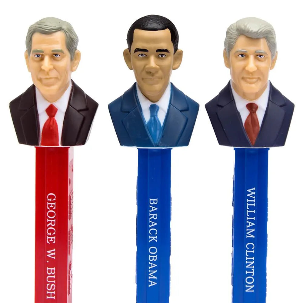 Presidents 1989-2017 PEZ Candy Dispensers: 5-Piece Gift Box