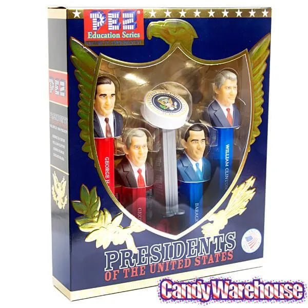 Presidents 1989-2017 PEZ Candy Dispensers: 5-Piece Gift Box