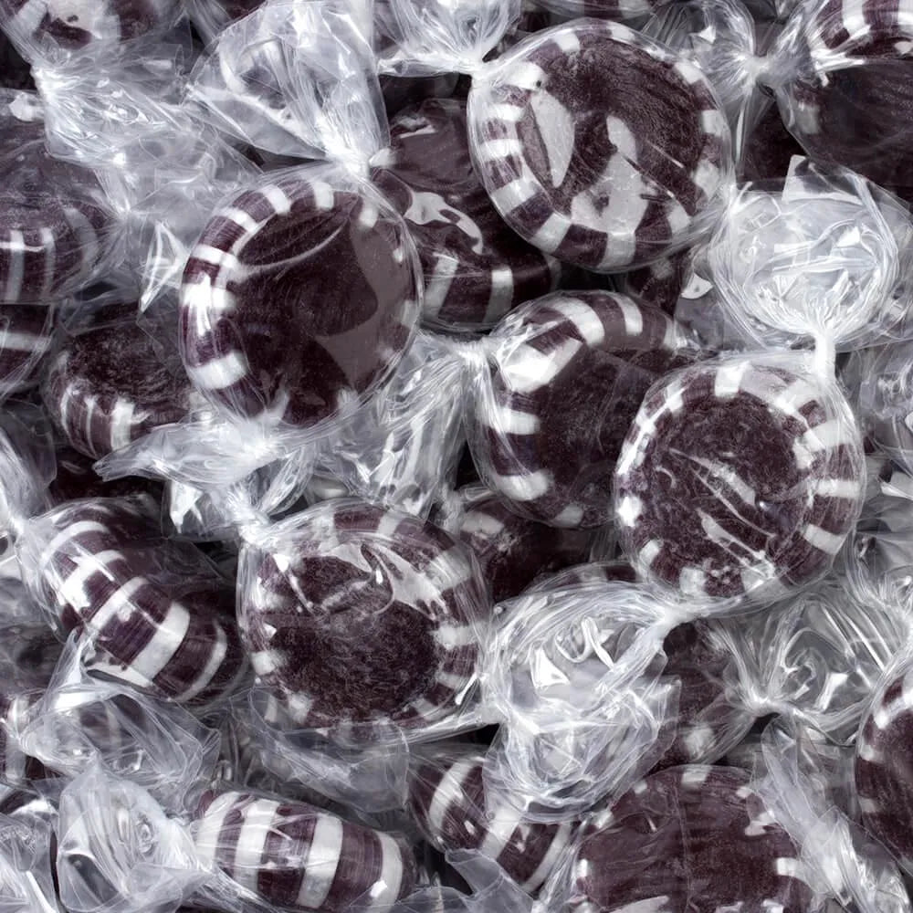 Primrose Black Licorice Starlight Mints Candy: 5LB Bag