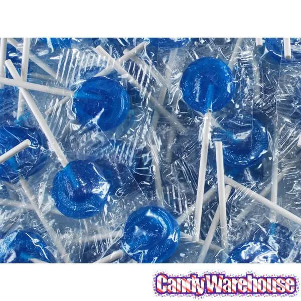 Primrose Blue Raspberry Lollipops: 5LB Bag