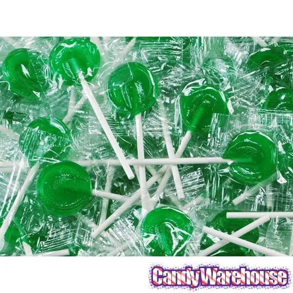 Primrose Green Lime Lollipops: 5LB Bag