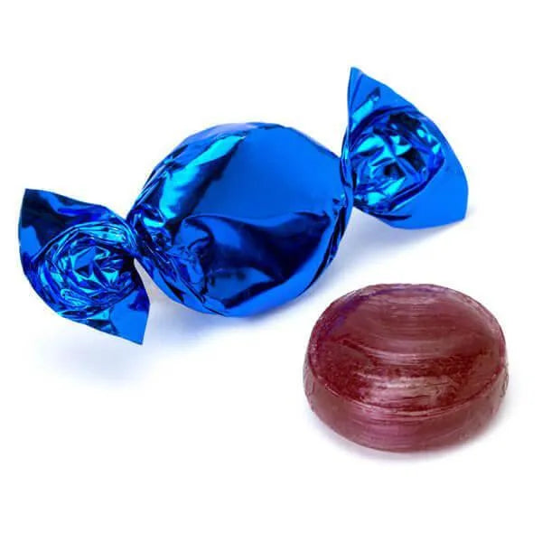 Primrose Metallic Foiled Hard Candy Buttons - Blue: 5LB Bag