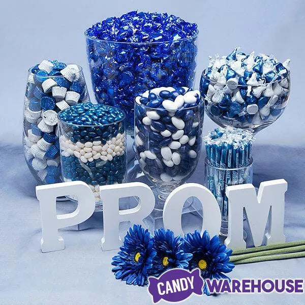 Primrose Metallic Foiled Hard Candy Buttons - Blue: 5LB Bag