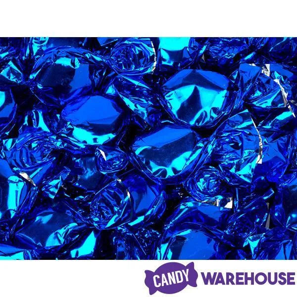 Primrose Metallic Foiled Hard Candy Buttons - Blue: 5LB Bag