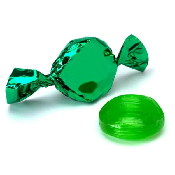 Primrose Metallic Foiled Hard Candy Buttons - Green: 5LB Bag