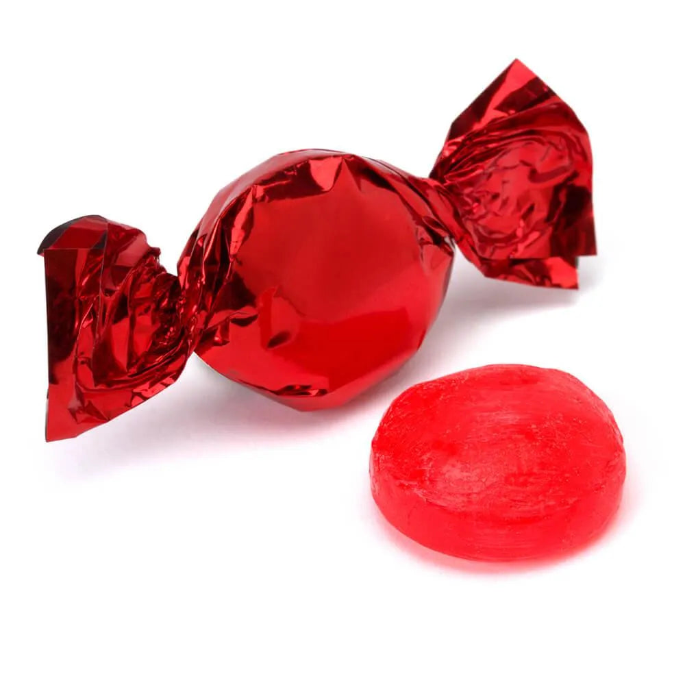 Primrose Metallic Foiled Hard Candy Buttons - Red: 5LB Bag