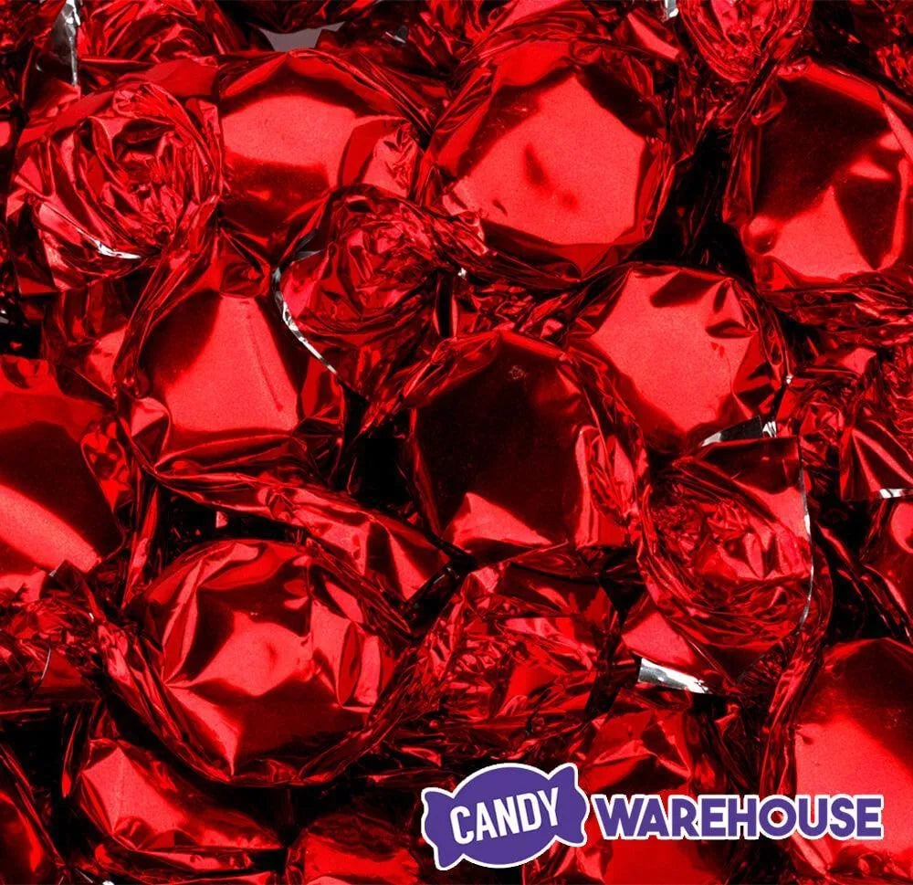 Primrose Metallic Foiled Hard Candy Buttons - Red: 5LB Bag