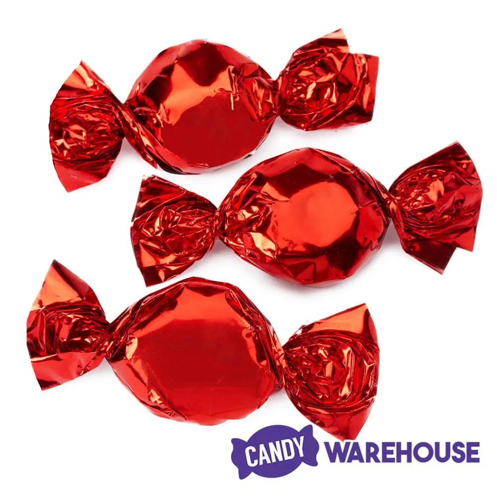 Primrose Metallic Foiled Hard Candy Buttons - Red: 5LB Bag