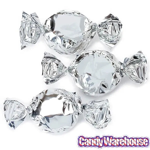 Primrose Metallic Foiled Hard Candy Buttons - Silver: 5LB Bag