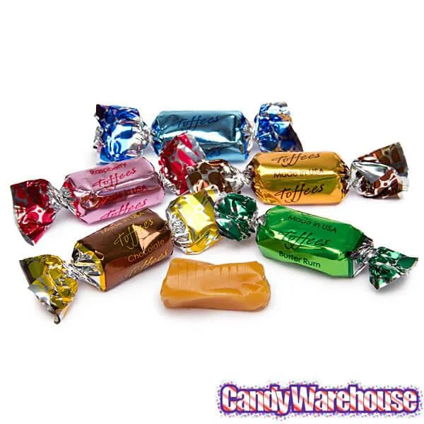 Primrose Metallic Foiled Toffee Caramel Rolls Assortment: 5LB Bag