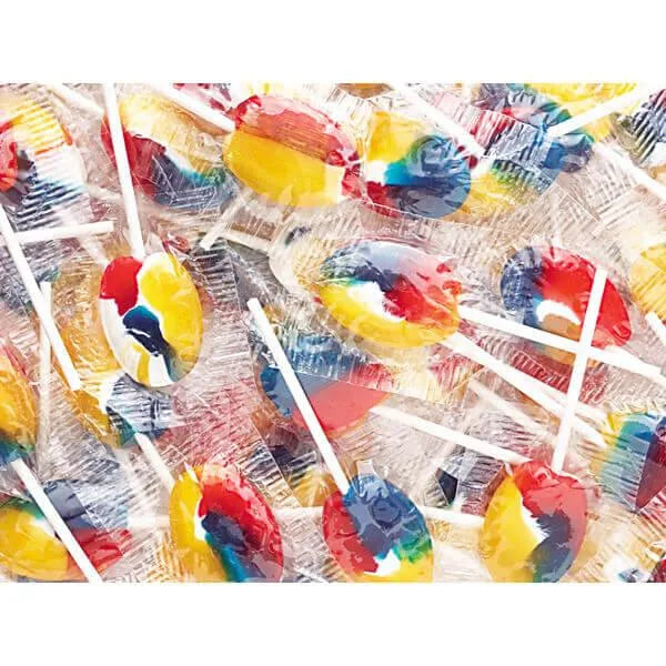 Primrose Oval Rainbow Lollipops: 5LB Bag