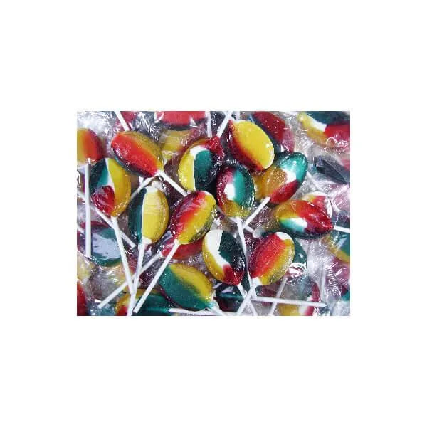 Primrose Oval Rainbow Lollipops: 5LB Bag