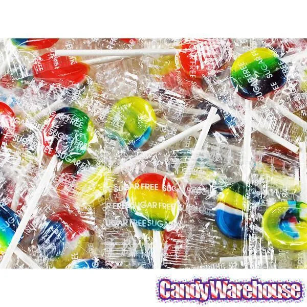 Primrose Sugar Free Rainbow Lollipops: 2LB Bag