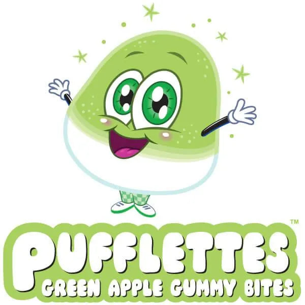 Pufflettes Gummy Bites - Green Apple: 5LB Bag