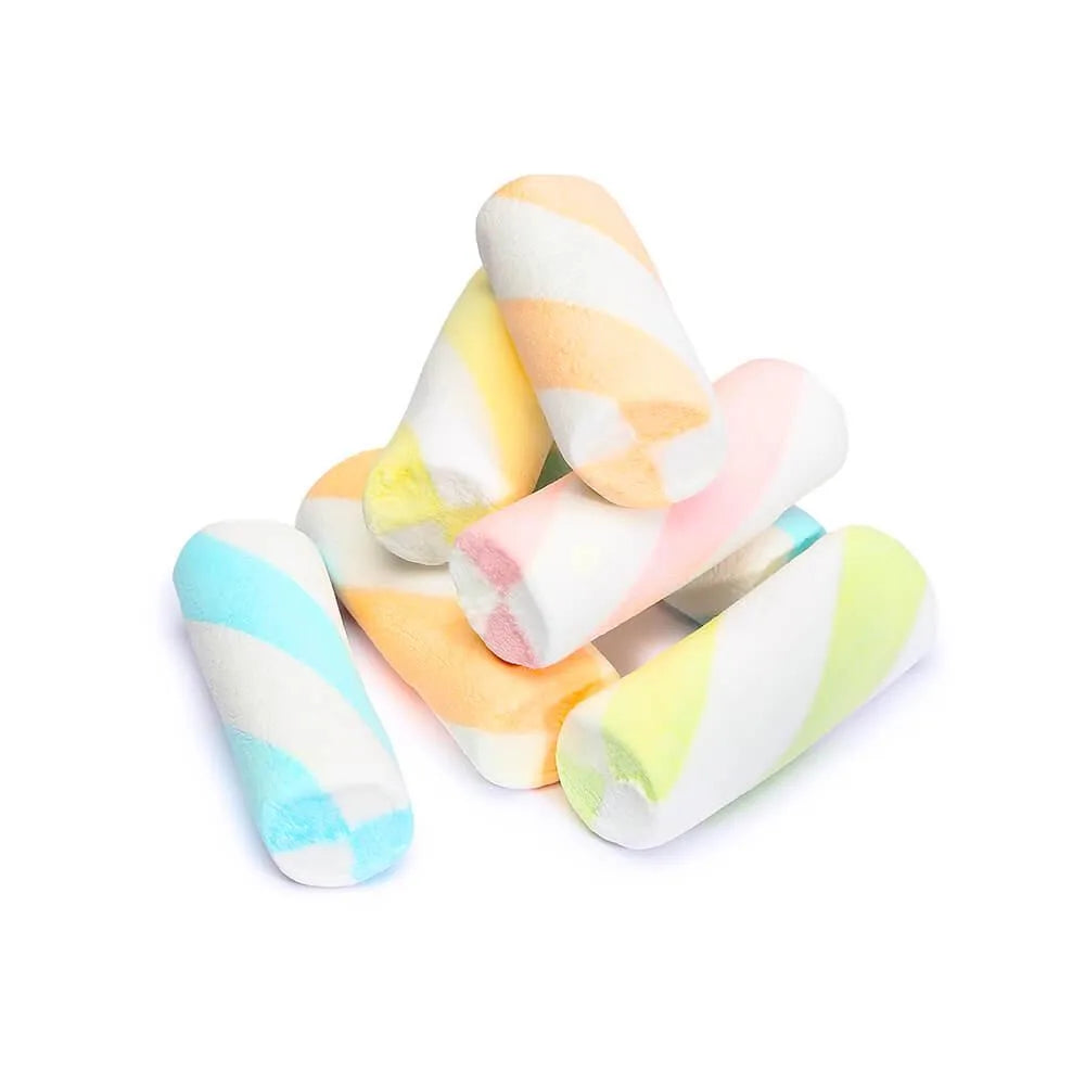 Puffy Poles Jumbo Marshmallow Twists - Assorted: 1KG Bag