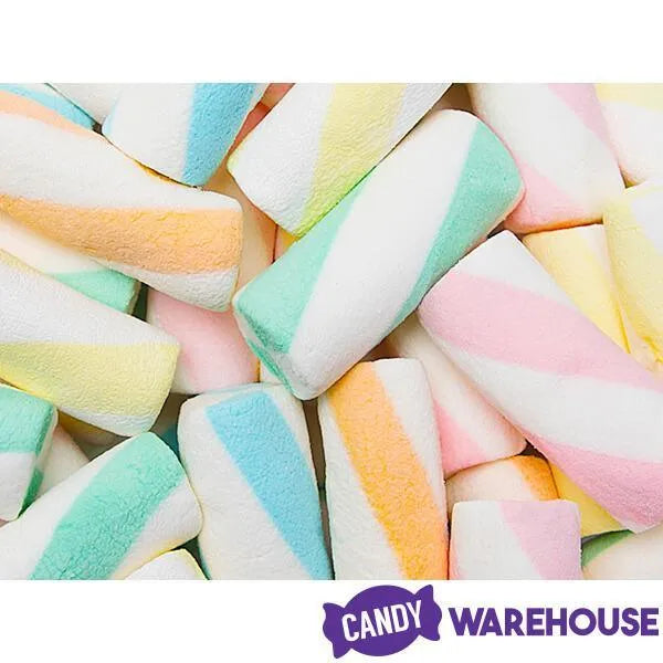 Puffy Poles Jumbo Marshmallow Twists - Assorted: 1KG Bag