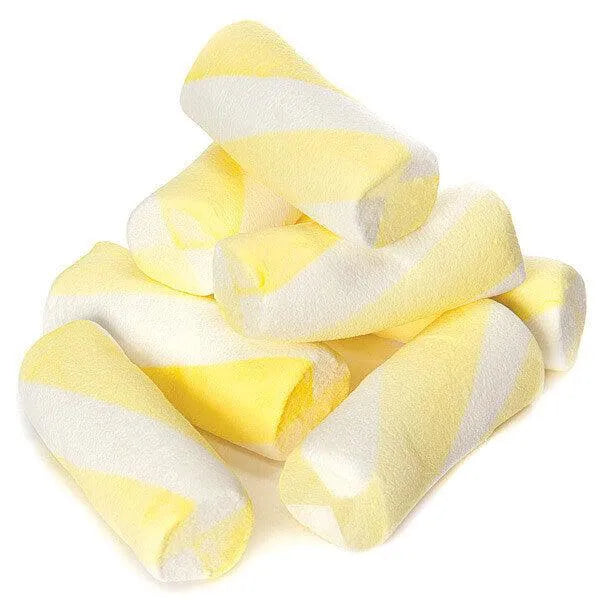 Puffy Poles Jumbo Marshmallow Twists - Banana: 1KG Bag