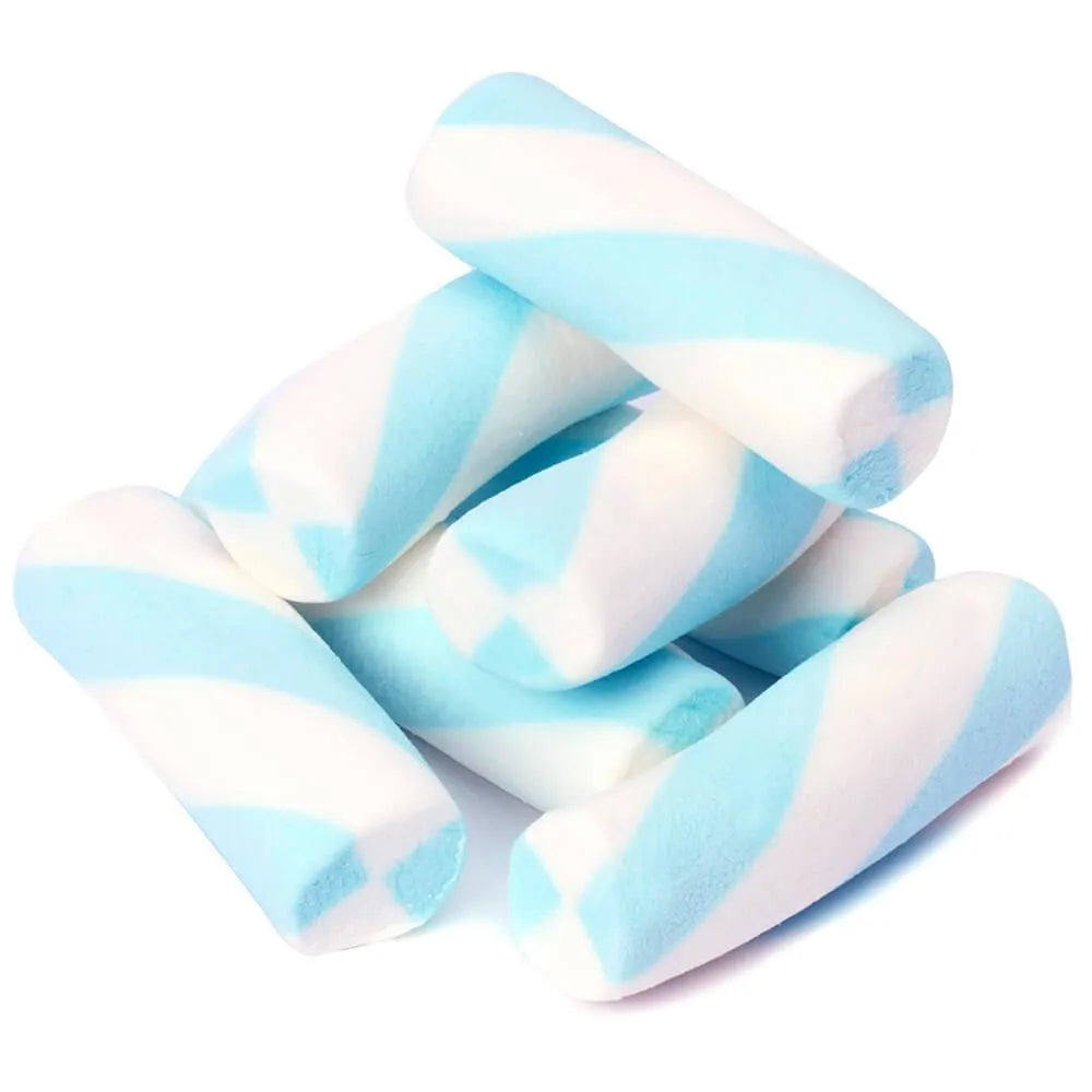 Puffy Poles Jumbo Marshmallow Twists - Blueberry: 1KG Bag