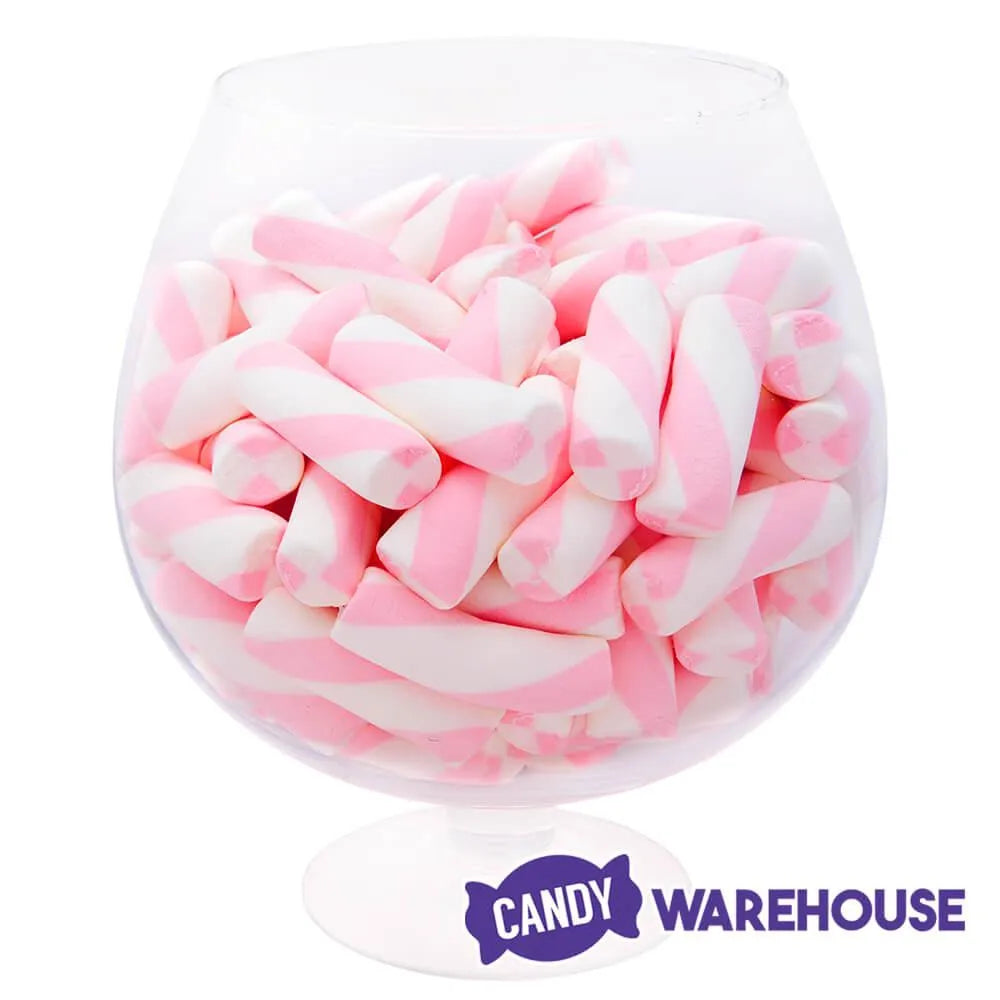 Puffy Poles Jumbo Marshmallow Twists - Strawberry: 1KG Bag