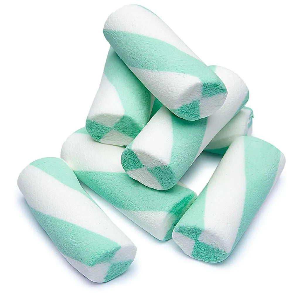 Puffy Poles Jumbo Marshmallow Twists - Teal: 1KG Bag