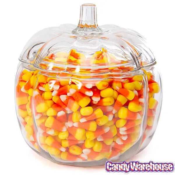 Pumpkin Shaped Glass 70-Ounce Candy Jar