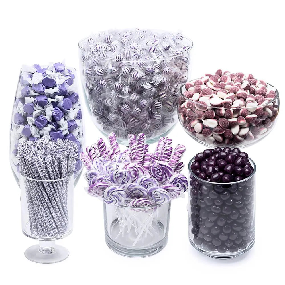 Purple Candy Bar Table Assortment