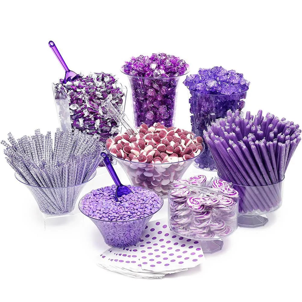 Purple Candy Buffet Kit: 25 to 50 Guests