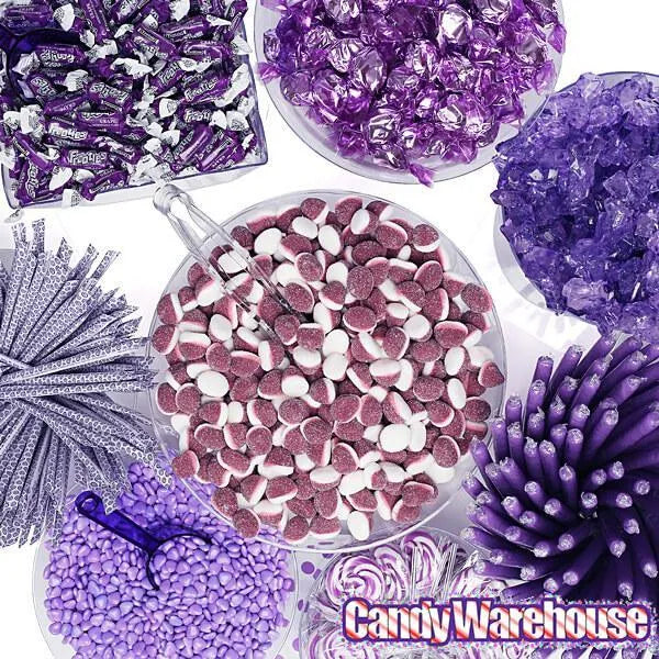 Purple Candy Buffet Kit: 25 to 50 Guests