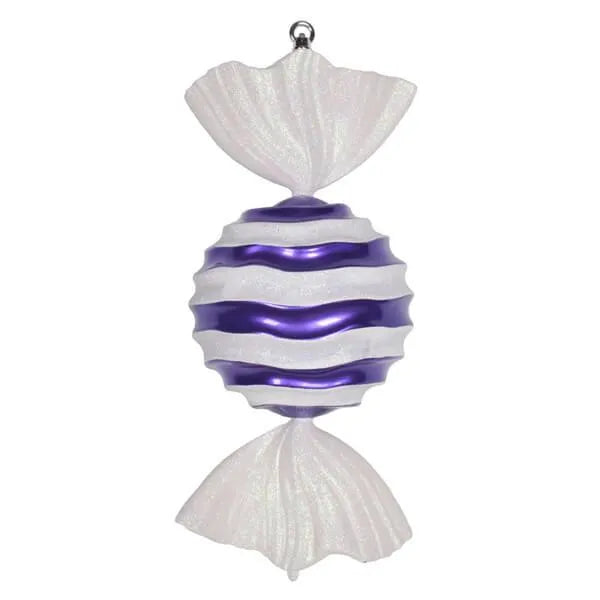 Purple Stripe Wave Candy Ornament - 18.5 Inch