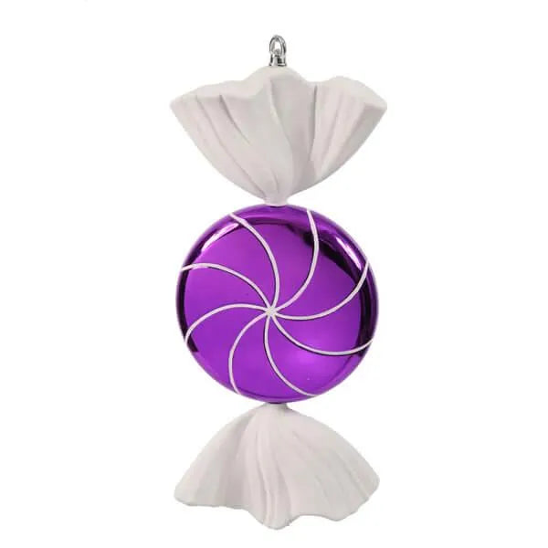 Purple Swirl Candy Ornament - 18.5 Inch