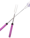 Purple Telescoping Marshmallow Forks: 2-Piece Set