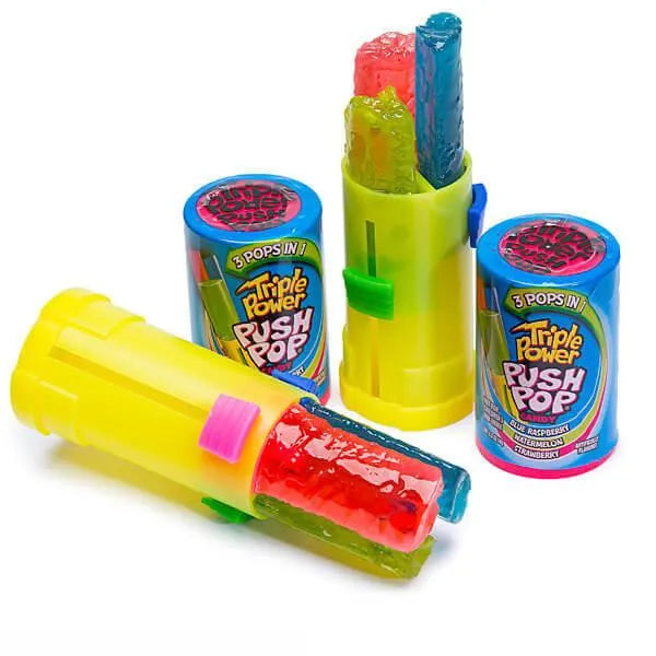 Push Pops Triple Power Candy: 16-Piece Box