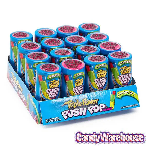 Push Pops Triple Power Candy: 16-Piece Box