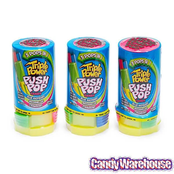 Push Pops Triple Power Candy: 16-Piece Box