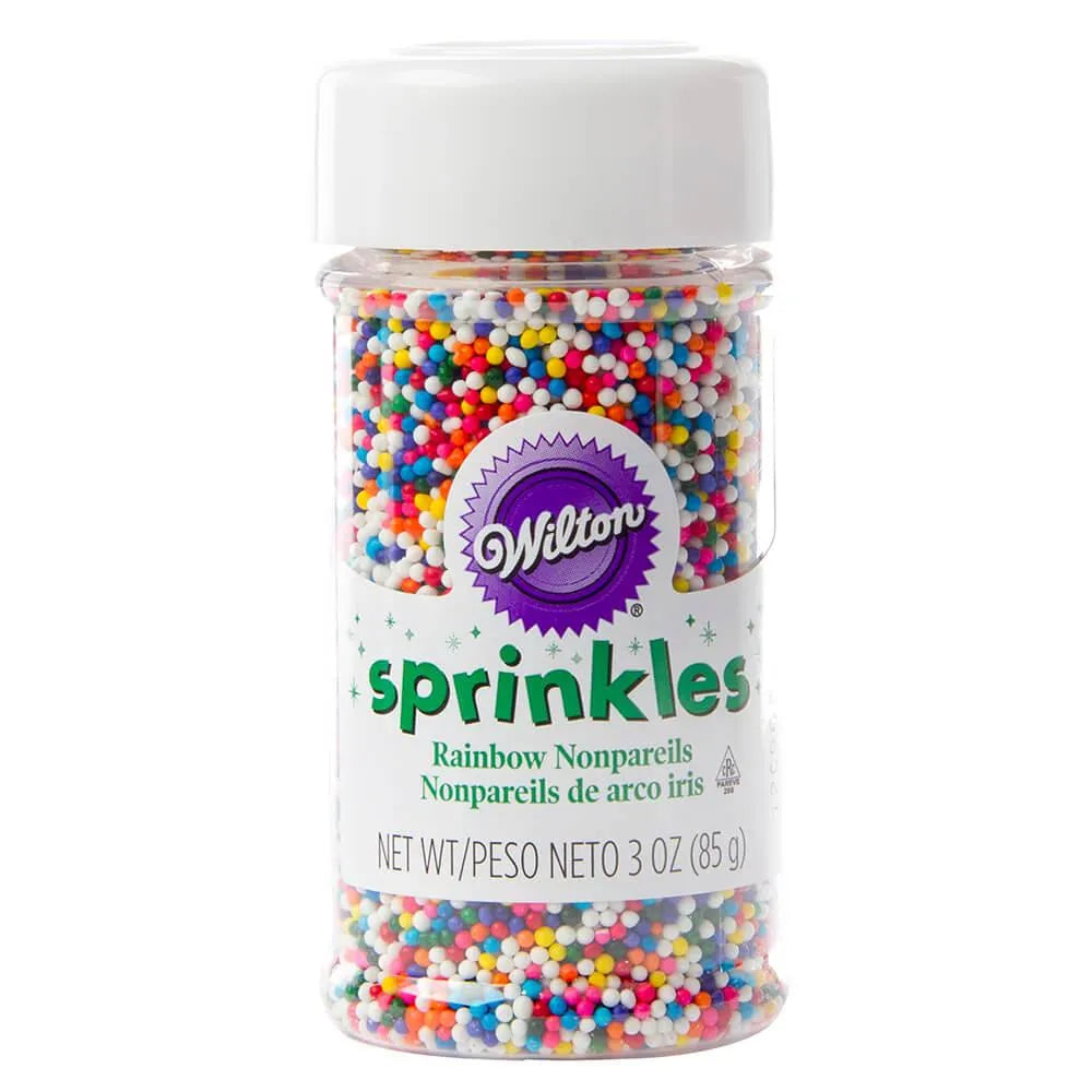 Rainbow Nonpareils Sprinkles: 3-Ounce Bottle