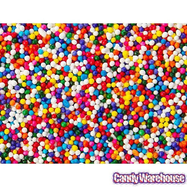 Rainbow Nonpareils Sprinkles: 3-Ounce Bottle