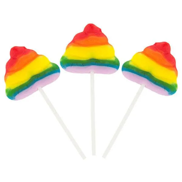 Rainbow Poop Swirl Pops: 12-Piece Box