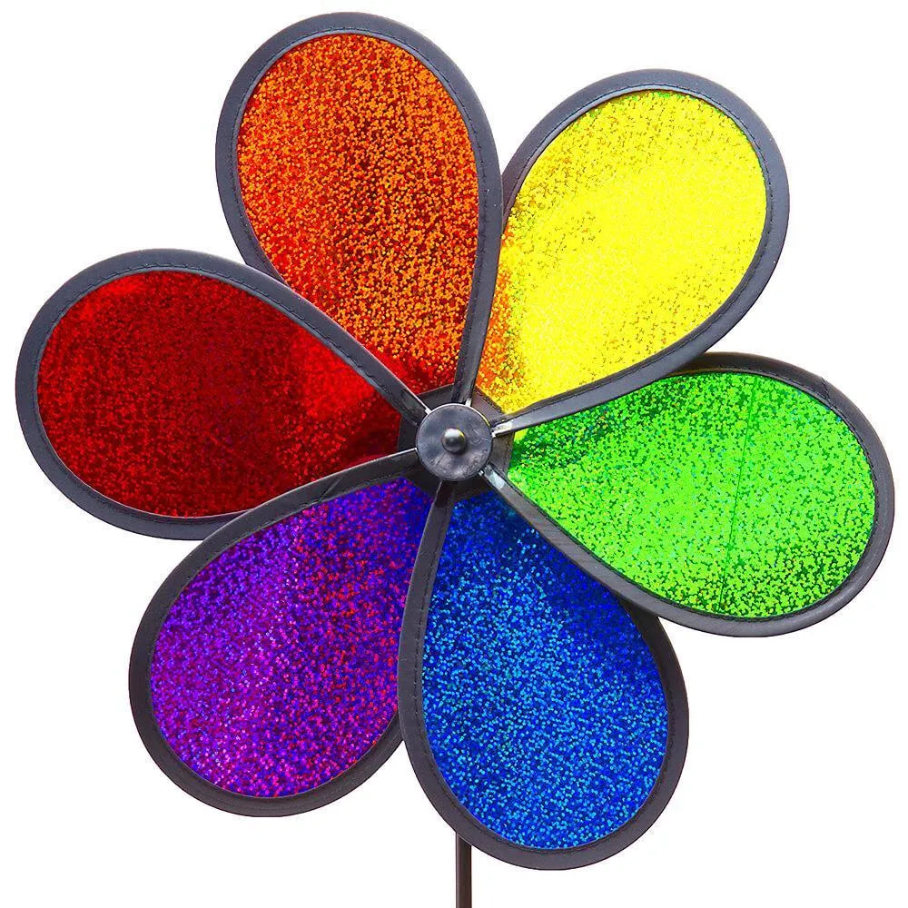 Rainbow Sparkle Flower Spinner - 12 Inch Flower Wheel